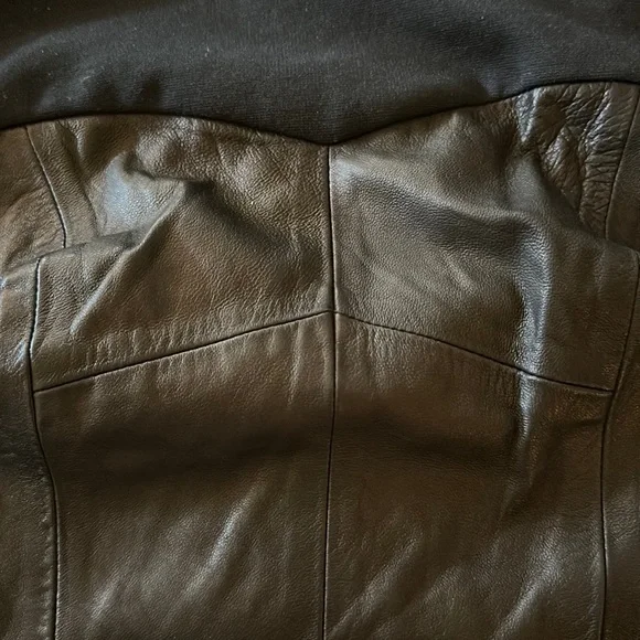 ❌SOLD❌Rebecca Taylor Lamb Leather Paneled Dress🖤🖤🖤 - Picture 9 of 14